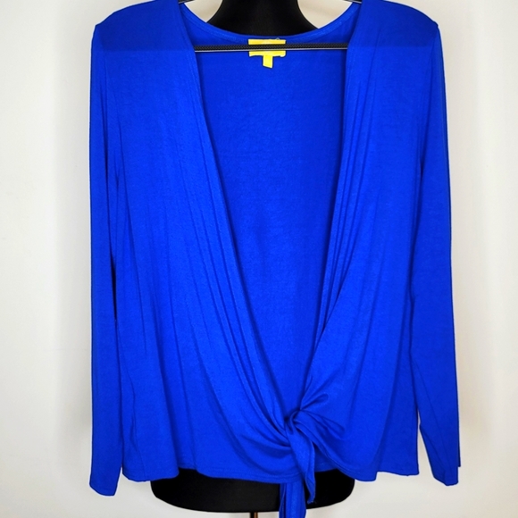 Royal Blue Open Front Cardigan - Picture 4 of 6
